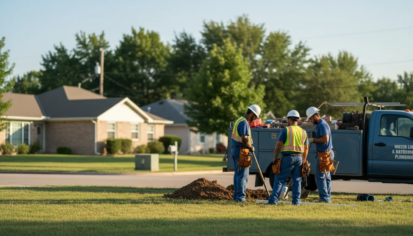 Residential water line and bathroom plumbing service in Halfway, OR